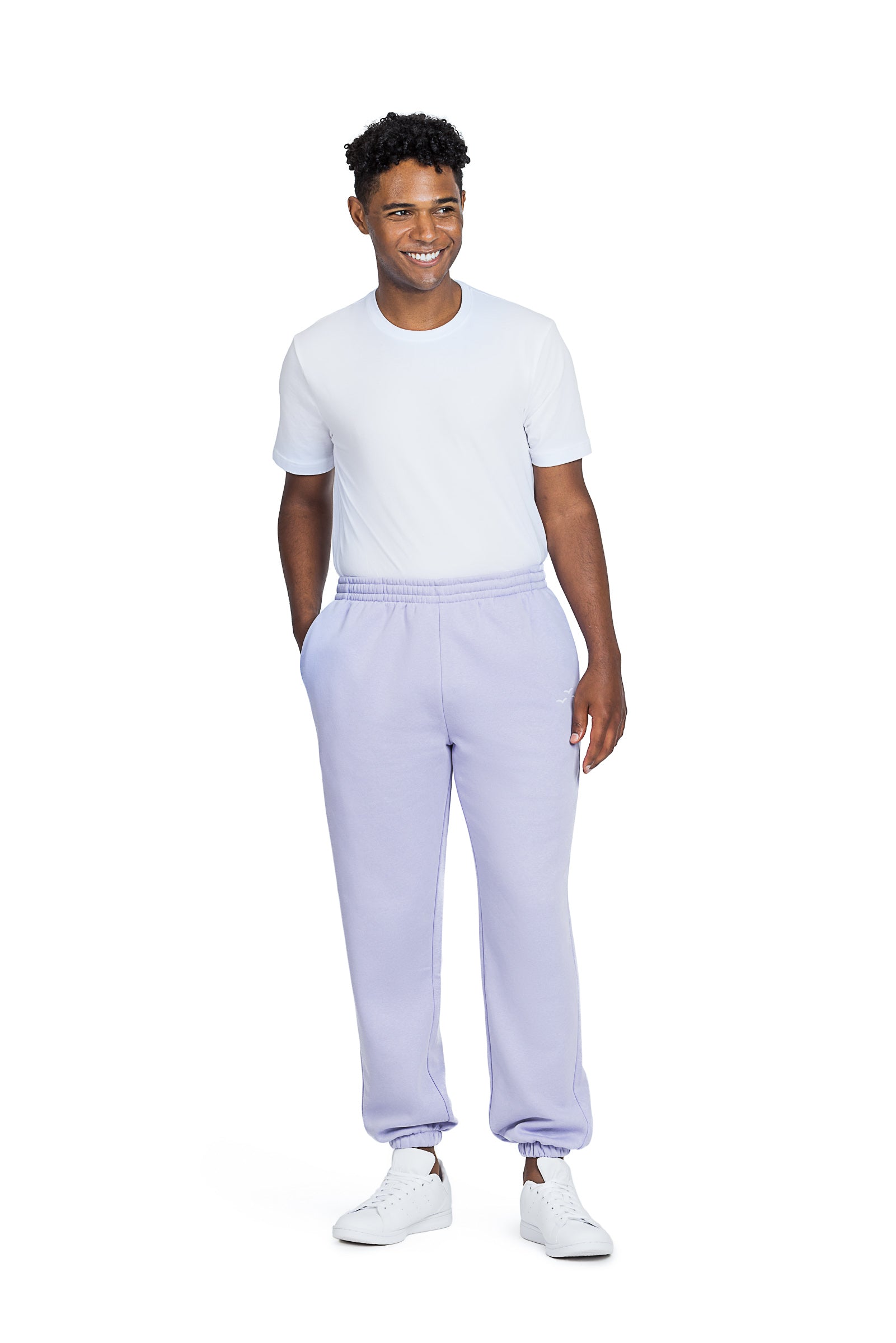 Pantalon de survêtement décontracté en polaire Nova premium en Lavender Sponge