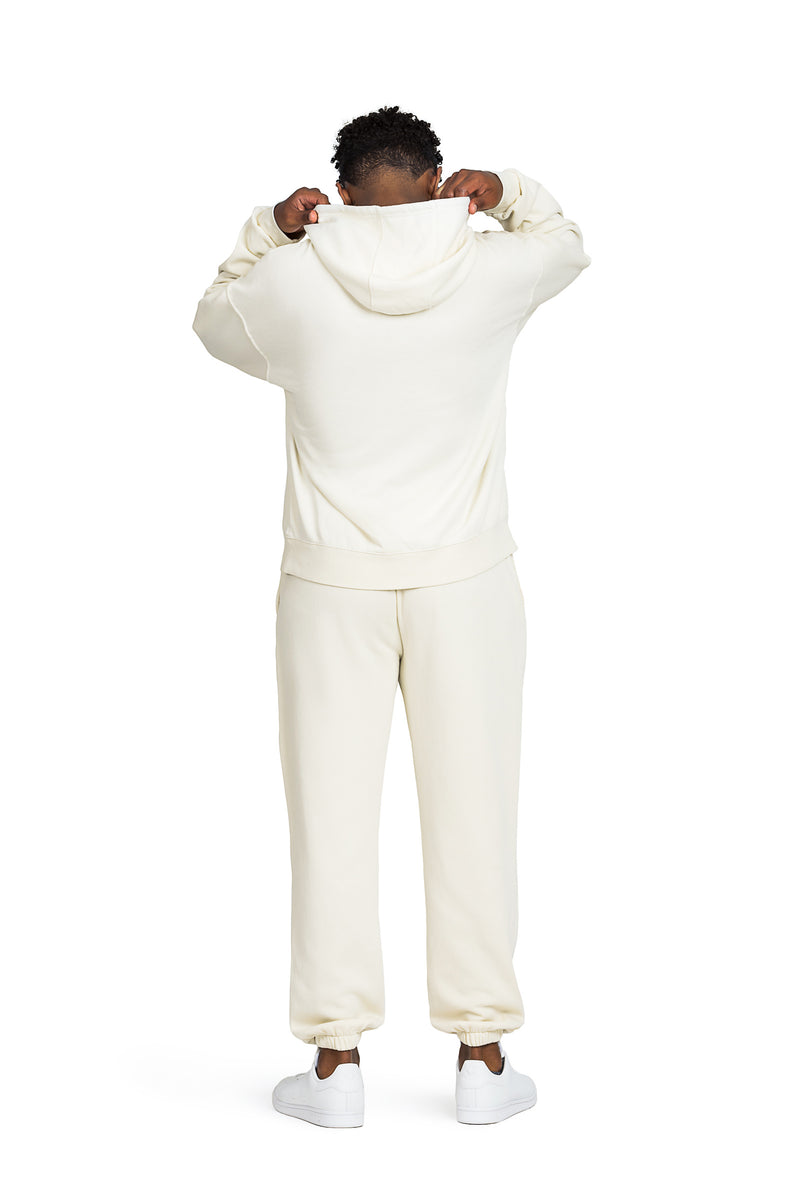 Men’s Premium Fleece Relaxed Sweatsuit Set in Vintage Bone