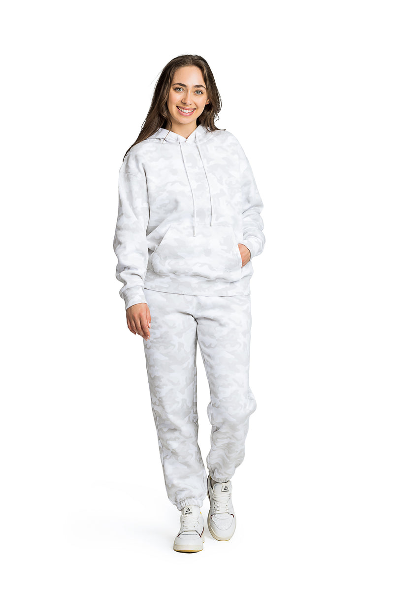 Women's Sweatsuit Set in Winter White Camo