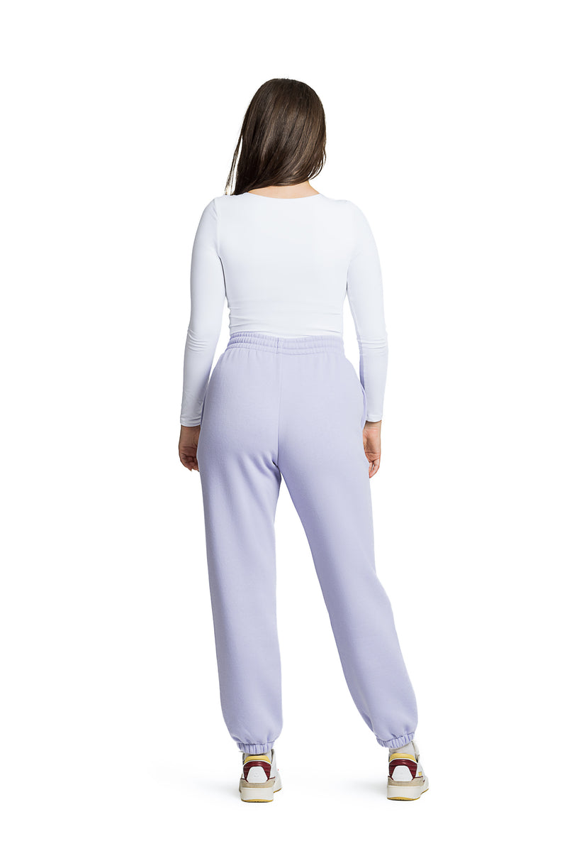 Nova premium fleece relaxed sweatpants in lavender