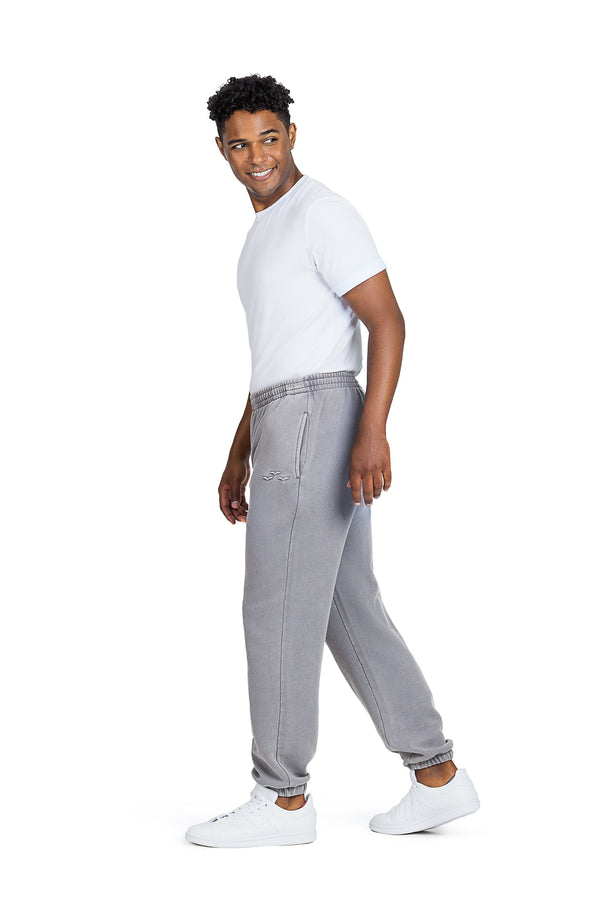 Men's premium fleece relaxed sweatpants in Vintage Pewter