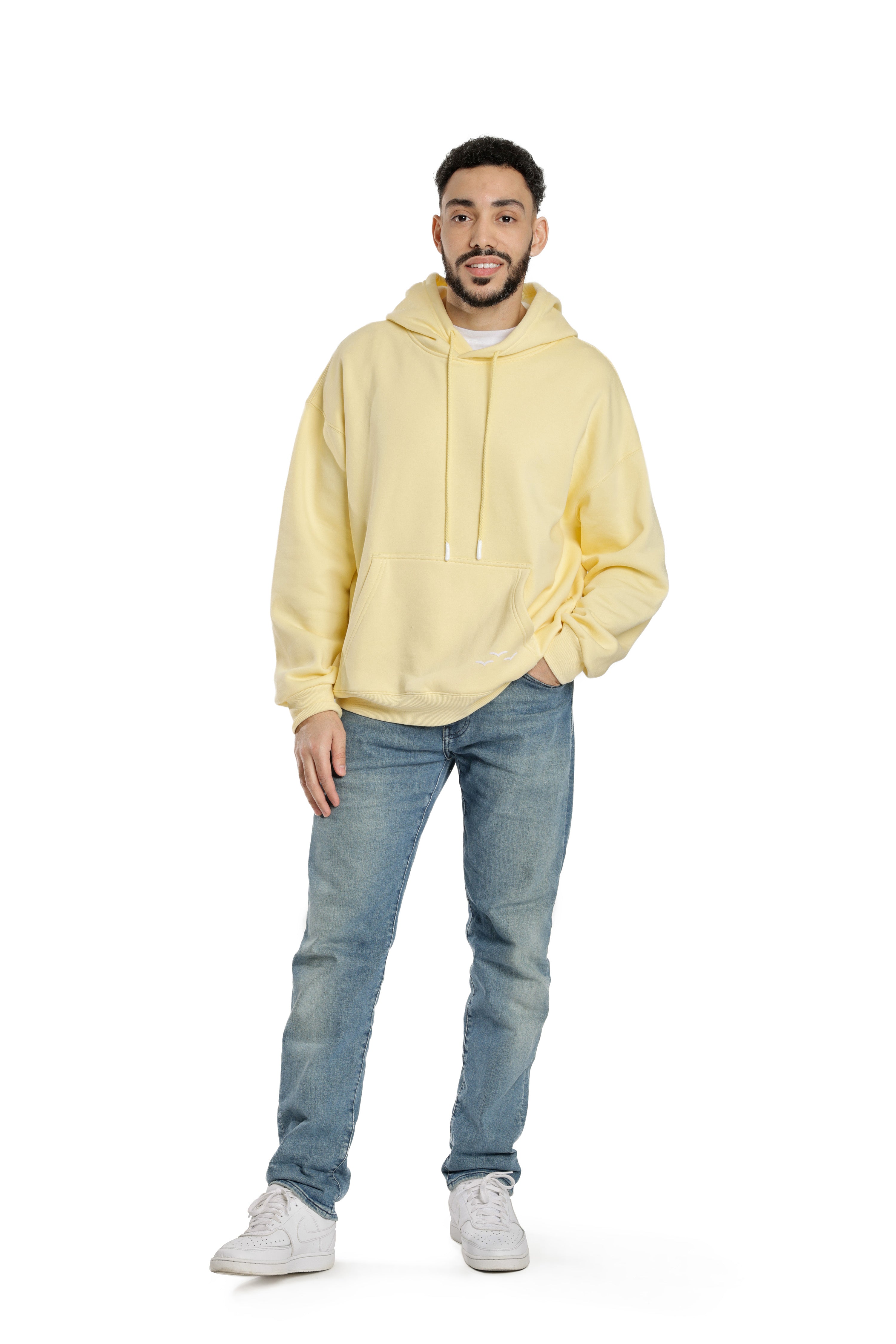 Men's Relaxed Fit Hoodie in banana yellow