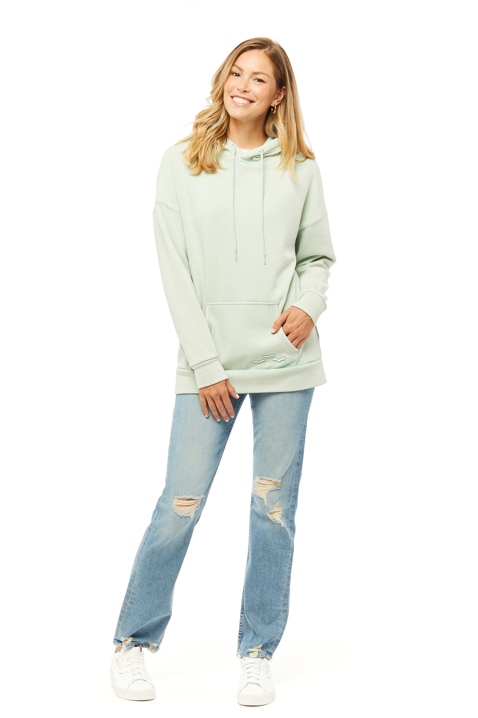 Cooper Exclusive Ultra-Soft Boyfriend Hoodie in Vintage Mint