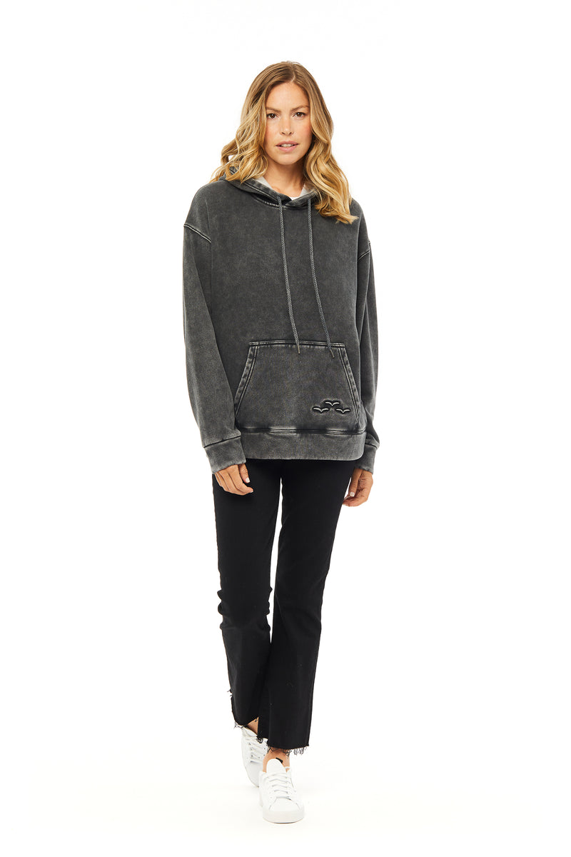 Chlo Ultra-Soft relaxed fit hoodie in vintage black