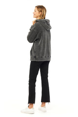 Chlo Ultra-Soft relaxed fit hoodie in vintage black