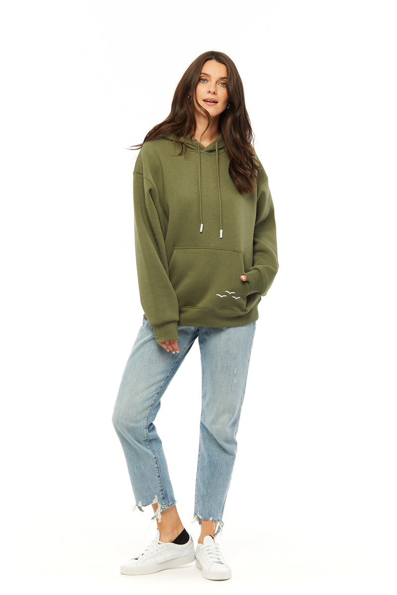 Chlo Relaxed Fit Hoodie In olive