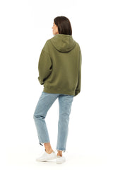 Chlo - Sweat à capuche coupe décontractée en olive