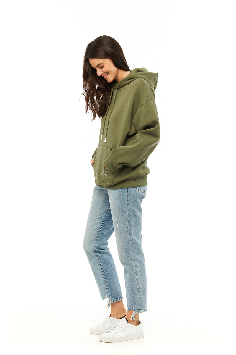 Chlo Relaxed Fit Hoodie In olive
