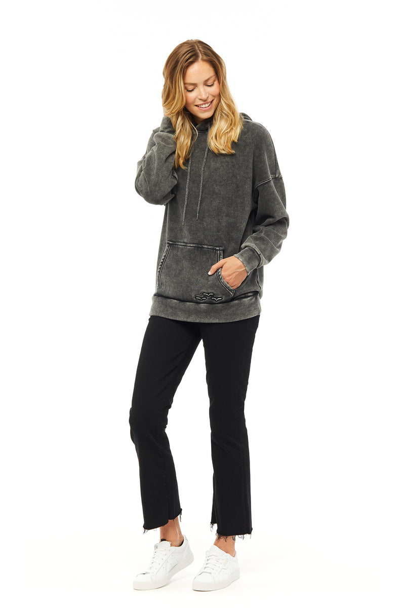 Cooper Exclusive Ultra-Soft Boyfriend Hoodie in Vintage Black