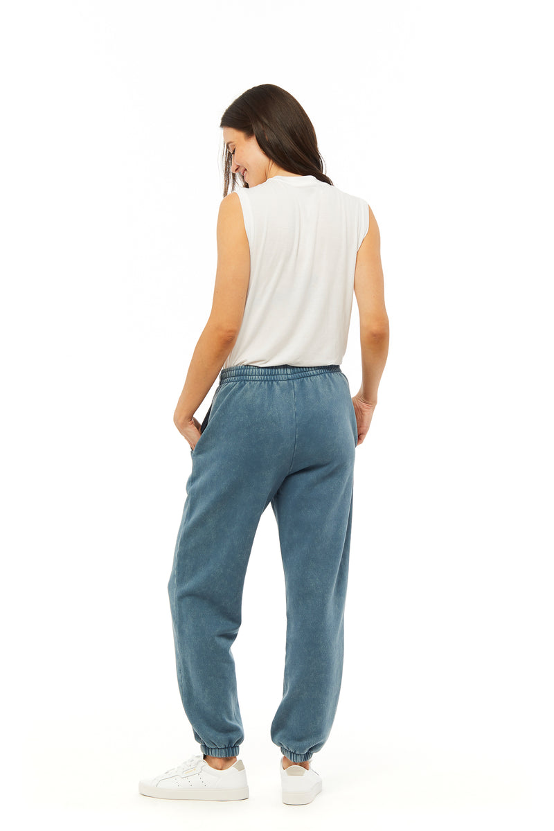 Nova premium fleece relaxed sweatpants in vintage Blue