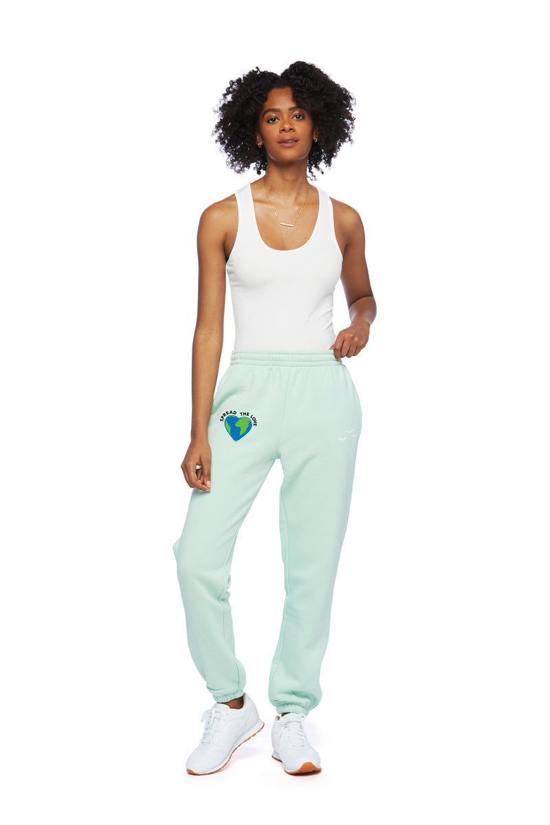 Nova Boyfriend Earth Day Jogger in Mint from Lazypants - always a great buy at a reasonable price.