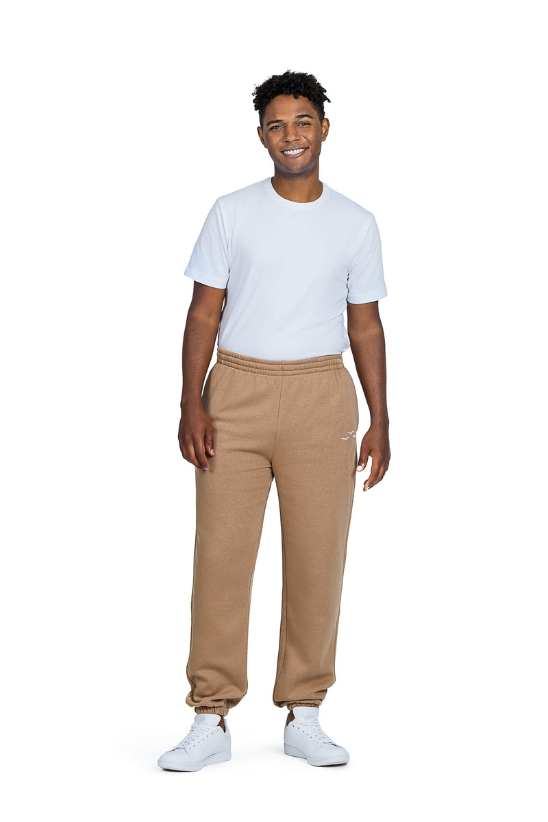 Men's premium fleece relaxed sweatpants in Camel