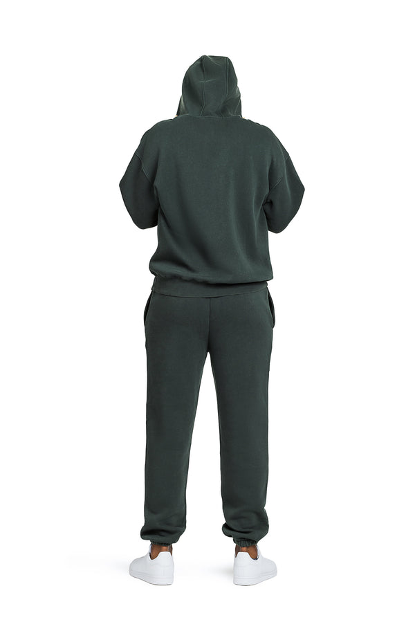 Men’s Premium Fleece Relaxed Sweatsuit Set in Vintage Midnight Green