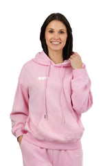 Chlo heart hoodie in vintage bubble gum pink