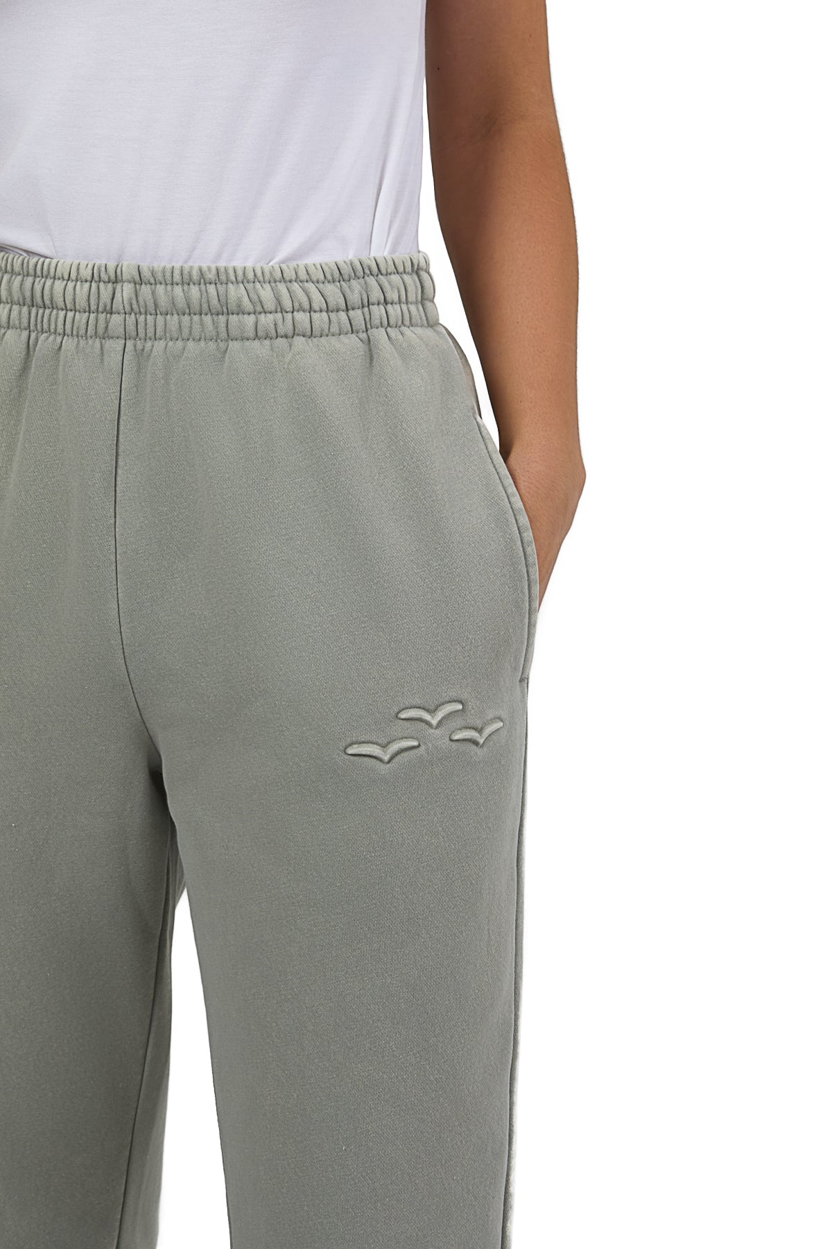 Nova Premium Fleece relaxed sweatpants in vintage pearl grey