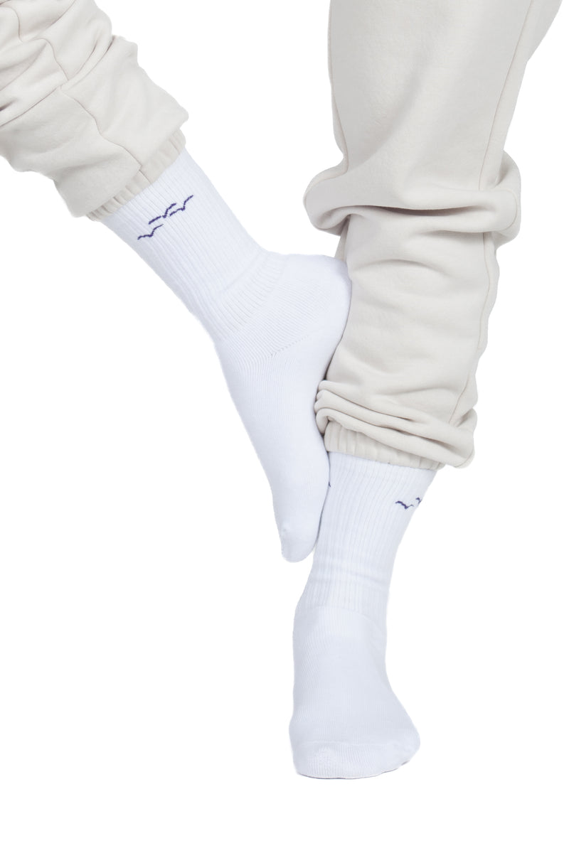 Rib sock with jacquard