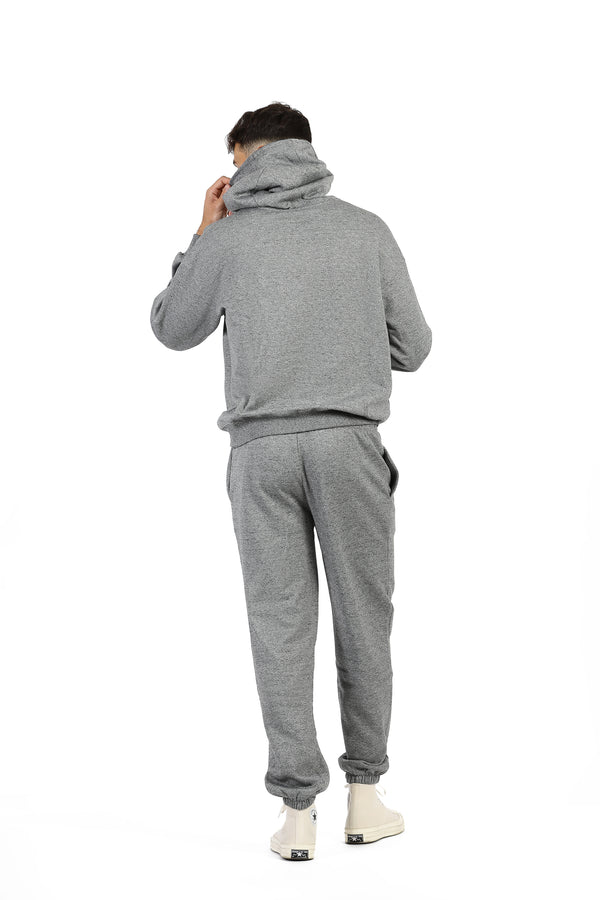 Men’s premium fleece relaxed sweatsuit set in granite