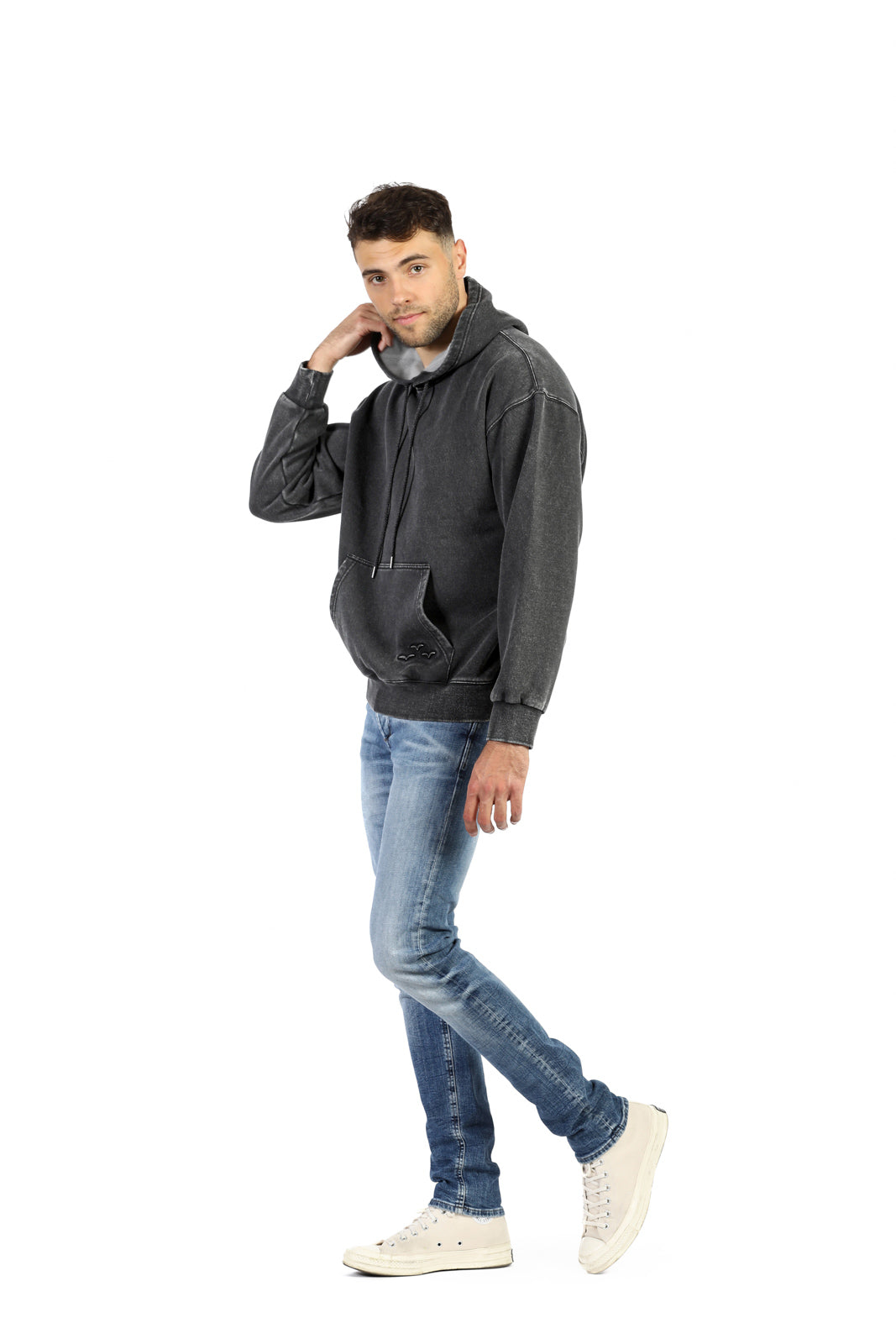 Men's Ultra-Soft relaxed fit hoodie in vintage black