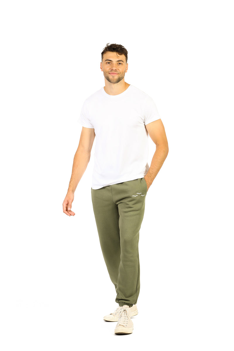 Pantalon de survêtement en molleton premium pour hommes en olive