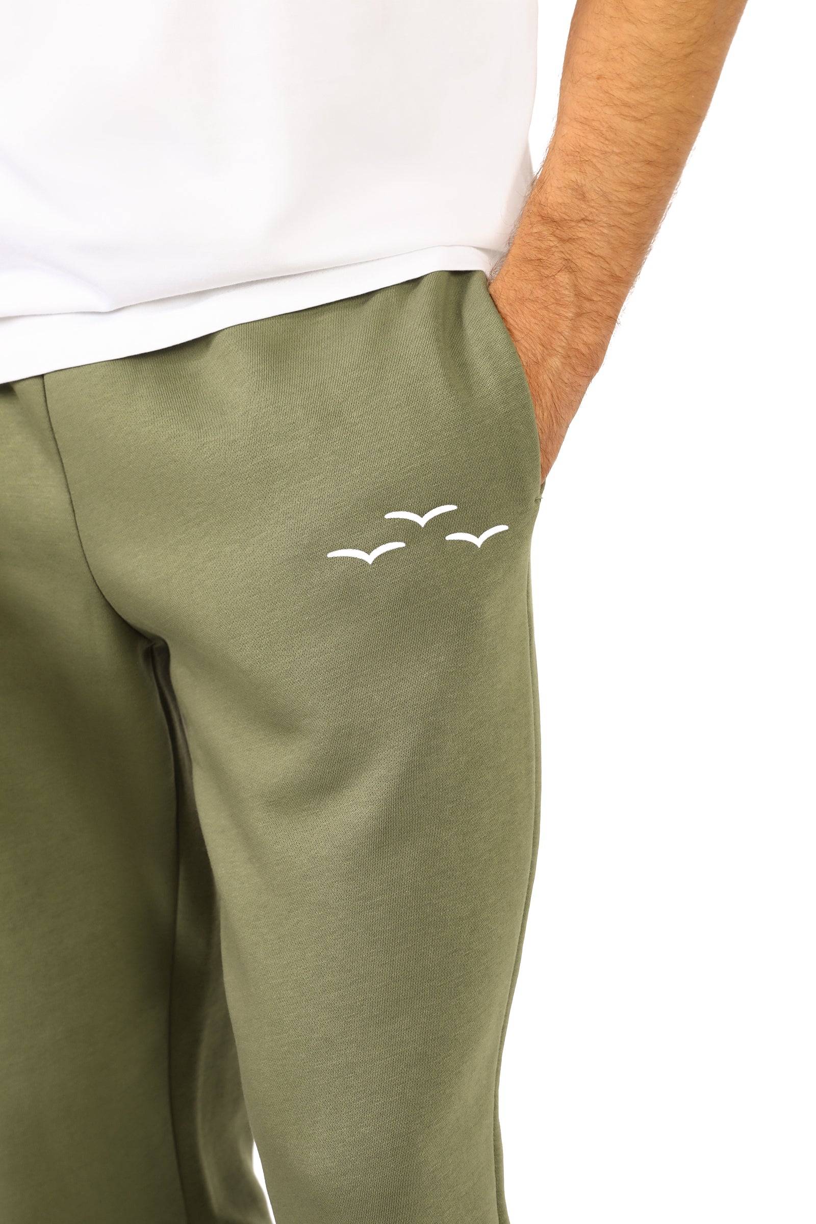 Pantalon de survêtement en molleton premium pour hommes en olive