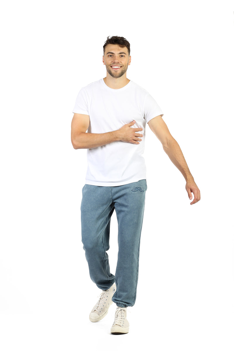 Men’s Premium Fleece Sweatpants in Vintage Blue