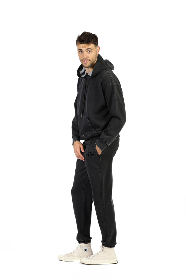 Men’s Premium Fleece Relaxed Sweatsuit Set In vintage black