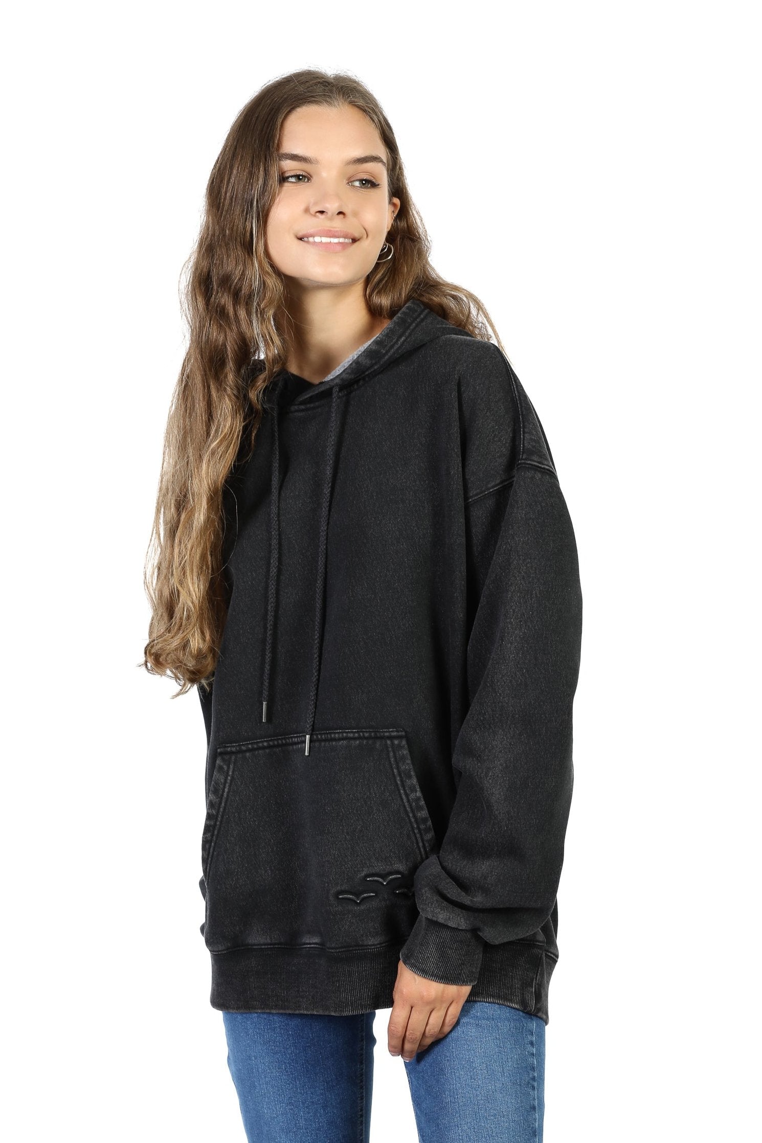 Chlo relaxed fit hoodie in vintage black