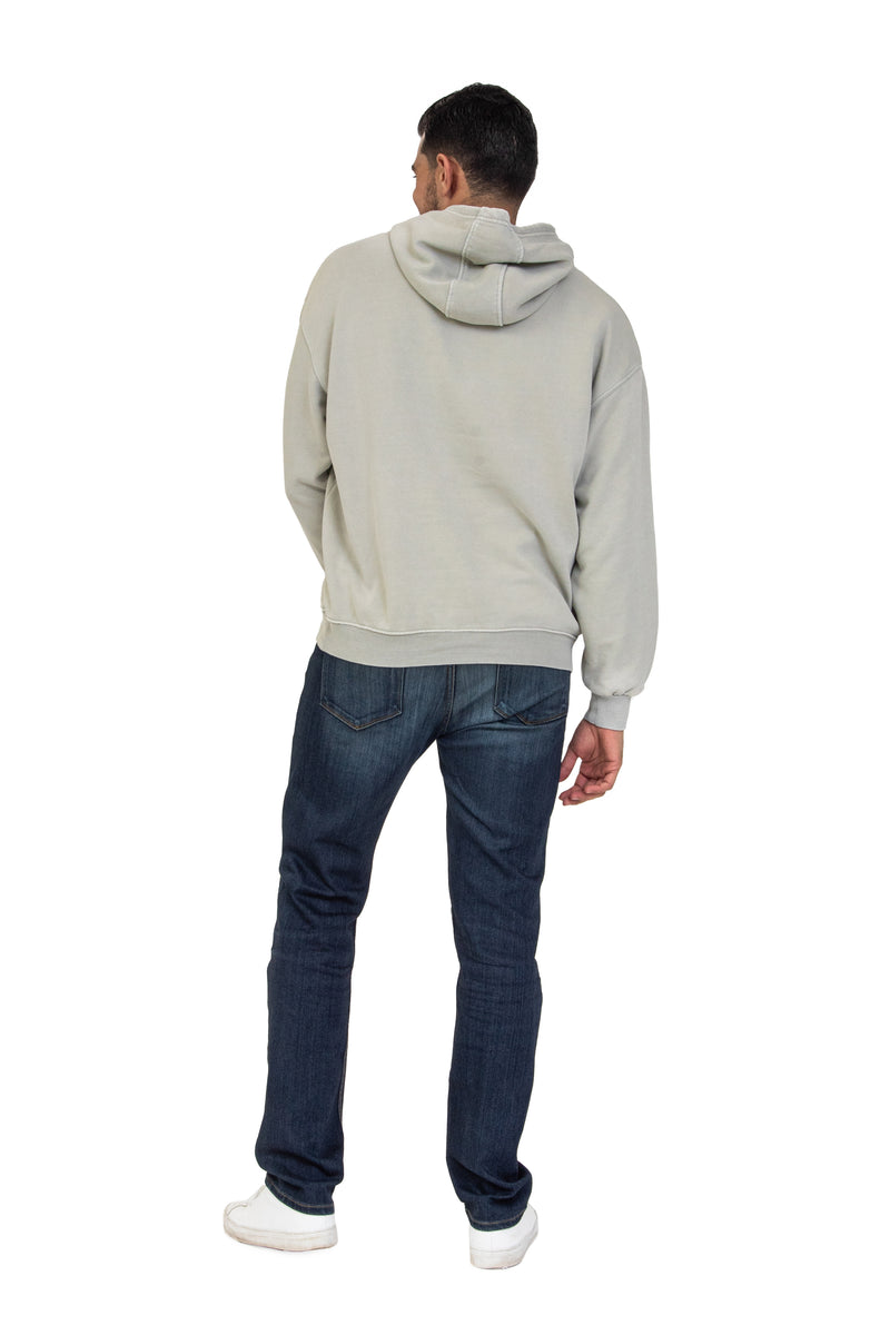 Men's Relaxed Fit Hoodie in Vintage Pearl Grey