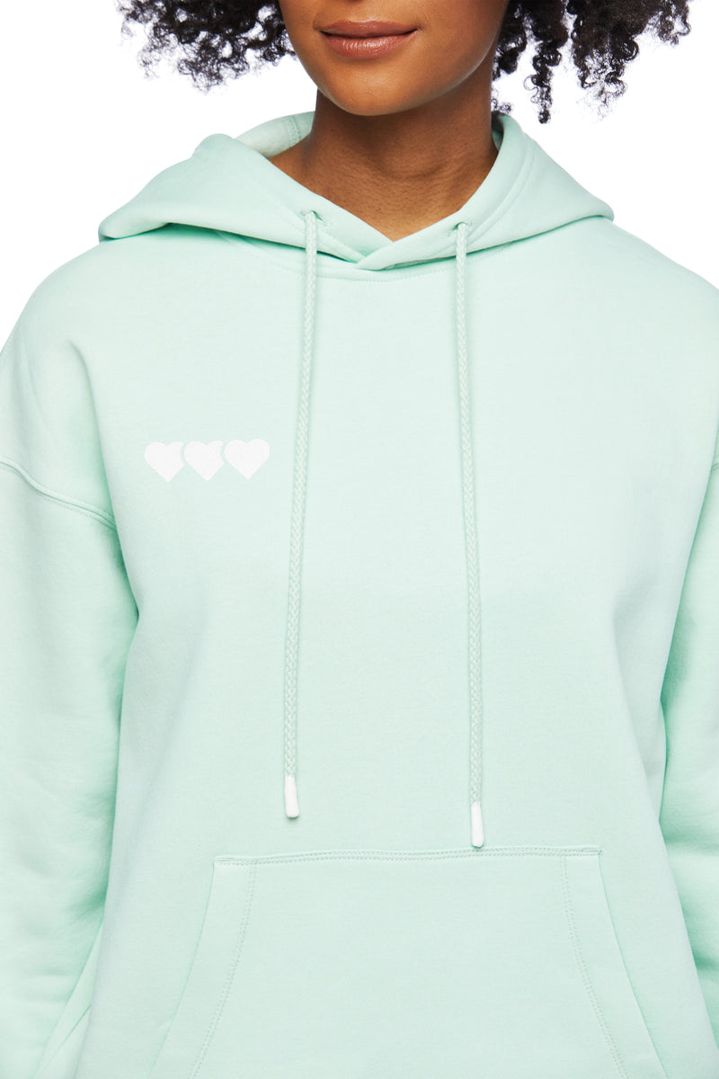 Chlo - Sweat à capuche coupe décontractée à la menthe