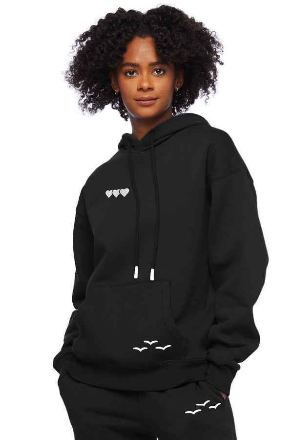 Sweat à capuche coupe décontractée Chlo en noir