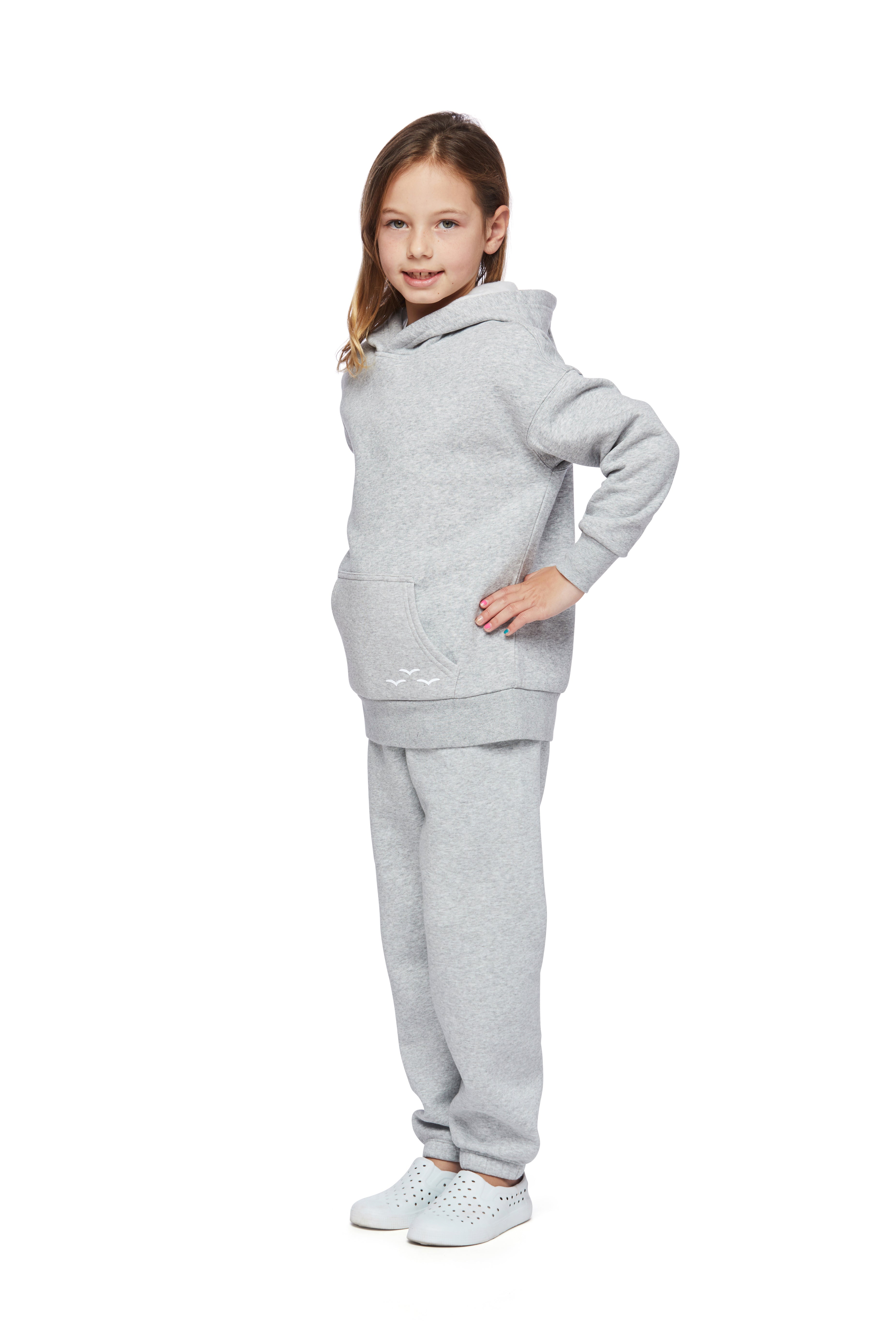 Kids Niki and Cooper fleece set in classic grey from Lazypants - always a great buy at a reasonable price.