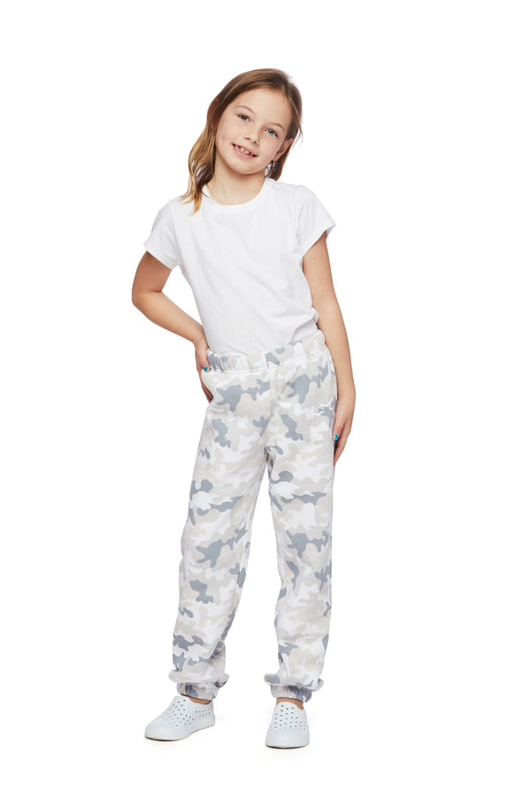 Niki Original pantalon de survêtement pour enfants en camouflage blanc