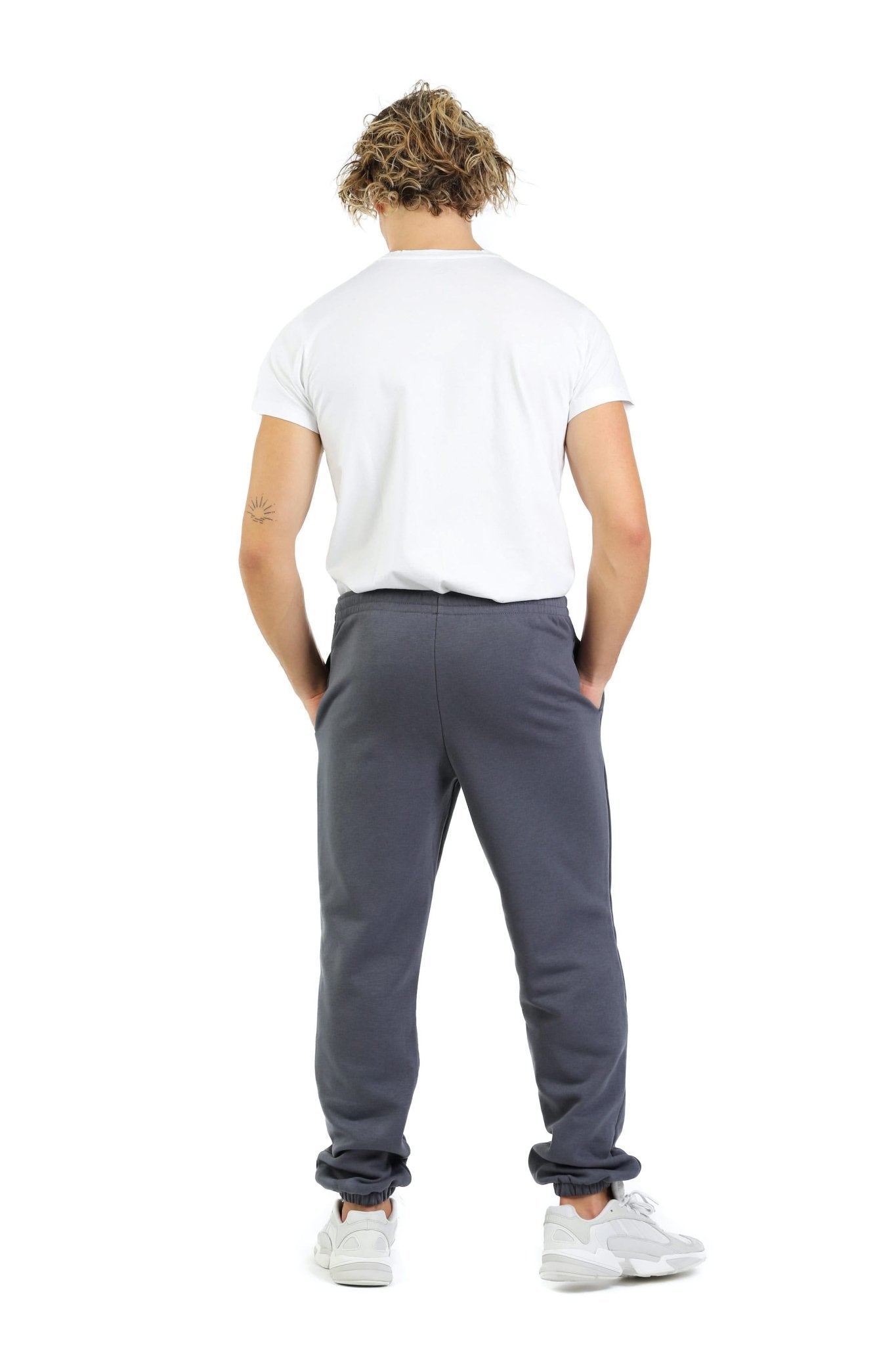 Men's Fleece Regular Fit Sweatpants in Navy Wash - Lazypants
